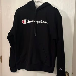 Champion hoodie. Black, mens size M